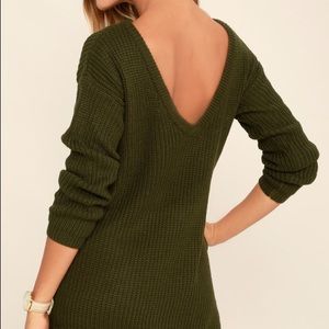 LuLus Green Sweater Dress size large